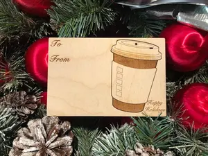 Coffee Cup Holiday Card with Pop-Out Ornament #9010