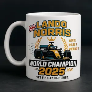 Lando Norris 2025 World Champion Mug