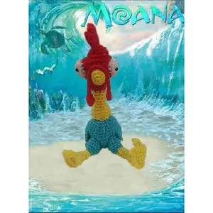 Handmade Crochet Rooster Plush | Colorful Amigurumi Chicken