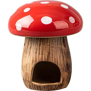 Mushroom Wax Melt Warmer Essential Oil Burner Ceramic Wax Warmer for Wax Melts Red Wax Warmer for Scented Wax Melter Wax Burner Scentsy Wax Warmer