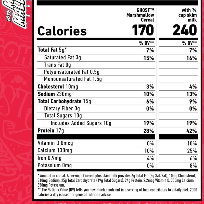 Ghost protein cereal, 18g protein per serving Breakfast Food