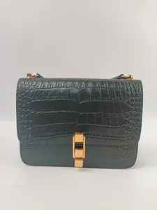 Pre-owned YSL leather Crossbody Bags green carre bag