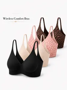 Jelly Bra Bralettes for Women Pullover Bra Seamless Wireless Deep V Racerback Comfort Padded Everyday Tshirt Bra tiktokshopspringglowup summerwins,summerwins Nylon Elegant Chic