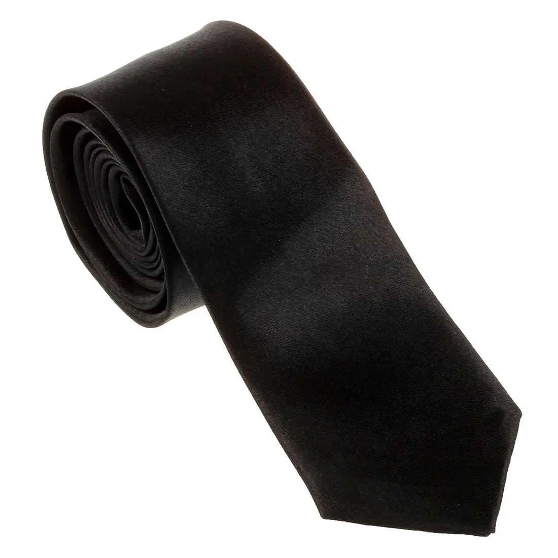 Car Body Repair Tool Accessory - Unisex Thin Polyester Tie, Casual Comfy Skinny Streamlined Narrow Necktie, Fashion Design - Black