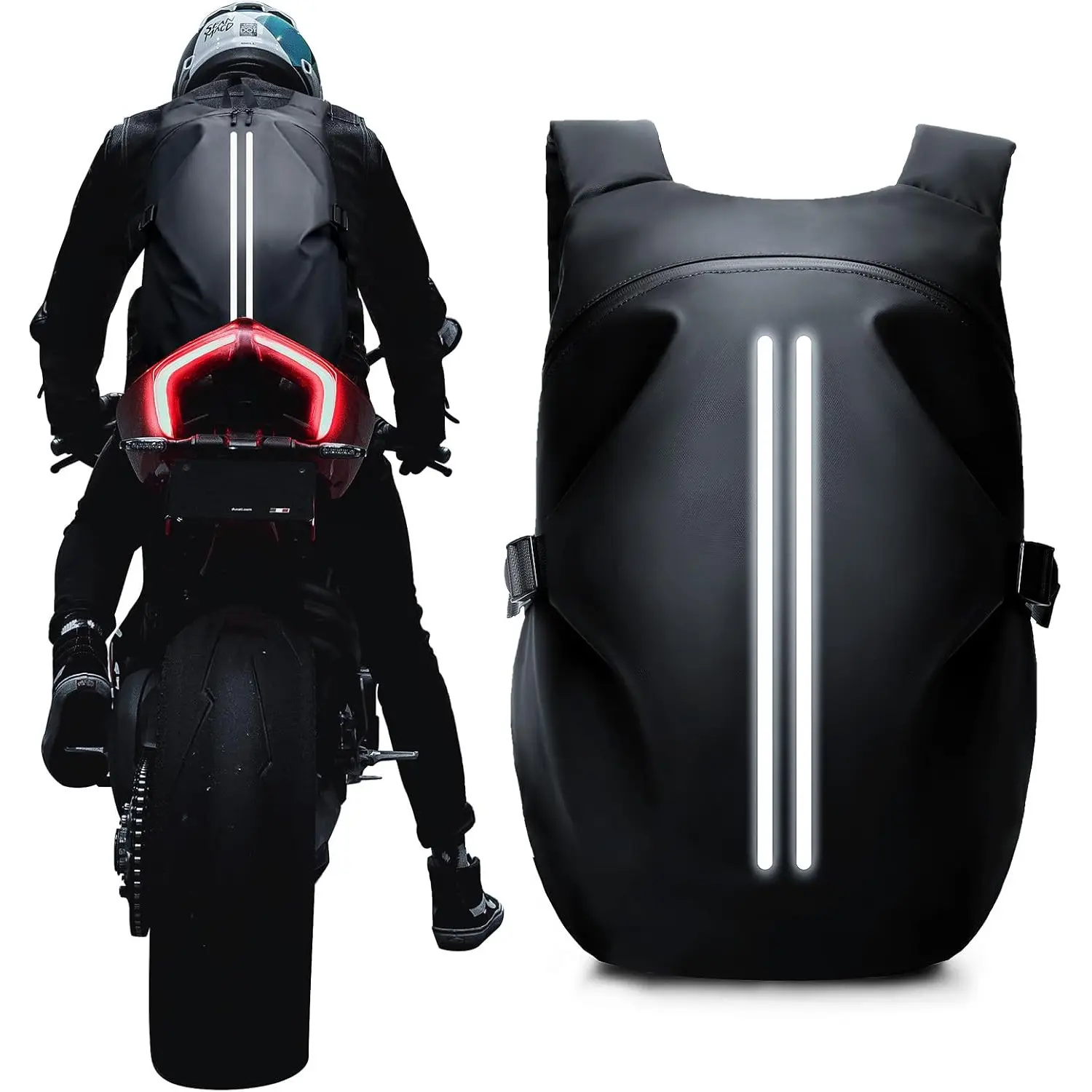 Motorcycle Helmet Backpack, Waterproof Riding Backpacks for Men, Motorcycle accessories, Motorbike Riding Bags, Bikers backpacks, Large Capacity Soft Shell Backpack