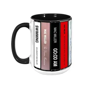 [SALE UP TO 51%] Mac Miller Cassette Tape Mug, Retro Album Spines Coffee Cup, Hip Hop Artist Fan Gift, Rap Music Decor