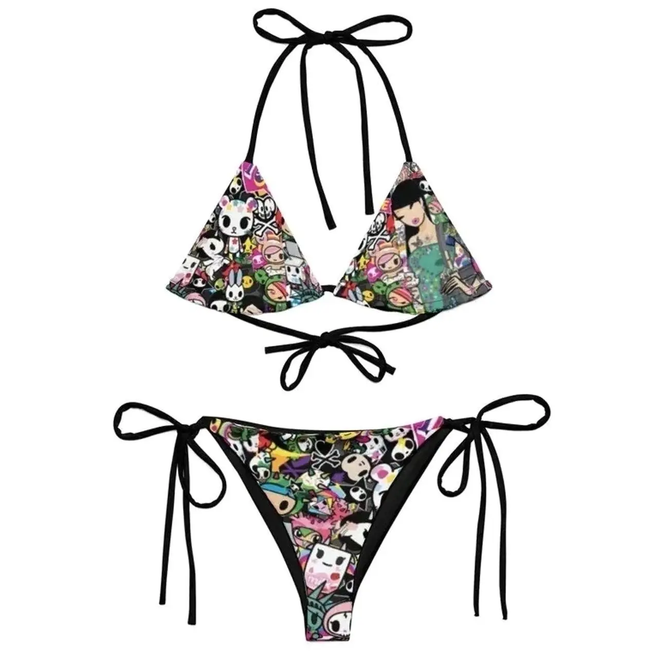 Y2K Nana Anime Gyaru Kawaii Bikini Japanese Inspired Swimsuit OW5 MQX