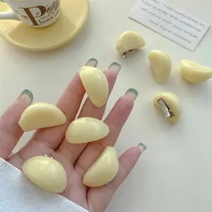 5pcs Simulation Food Hairpins Personality Garlic Funny Hair Clips Funny Hairgrips Creative Fashion Hair Accessories Hair Pins