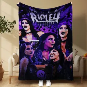 WWE Wrestling Themed Blanket, Soft Warm Throw Blanket, Air-conditioned Room Blanket, Warm Nap Blanket For Home Office Travel CampingGift for Fans,“Wrestling Style Blanket – Soft Flannel Throw for Sports Fans, Cozy Gift Idea