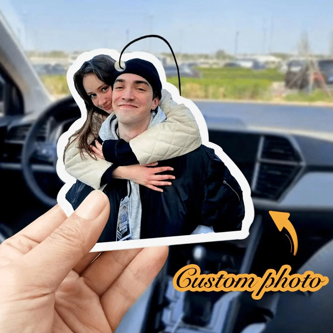 Customized Car Air Freshers - Personalized and Fun Car Air Freshers| Unique photo gifts, personalized car accessories, double-sided printing, car aromatherapy, suitable as Christmas gifts, Valentine's Day gifts, DIY custom birthday gifts, anniversary gif