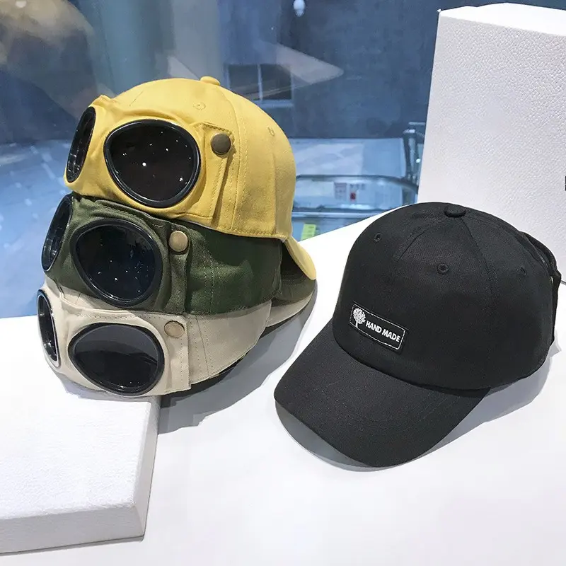 Pilot Hat Reverse Glasses Hat Cap Versatile Sunglasses Baseball Cap