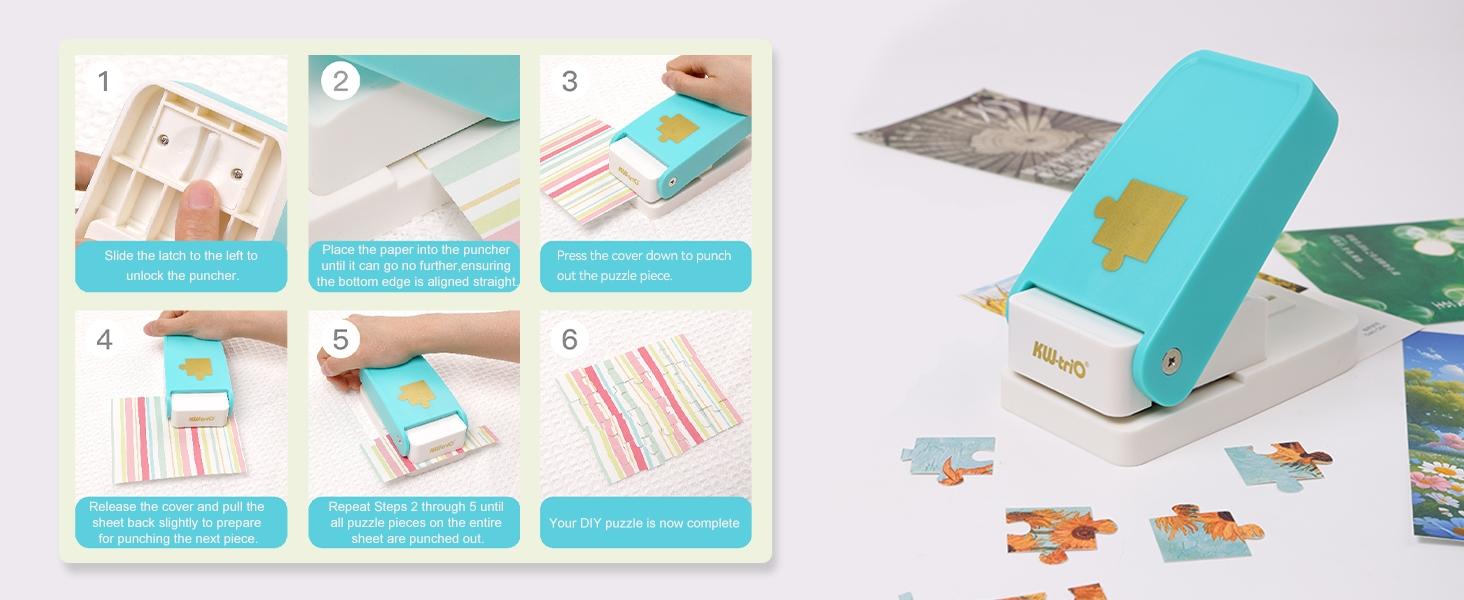 DIY Puzzle Punch Handheld Tool for Custom Photo Jigsaw Puzzle Making, Personalized Puzzle Cutter, Creative DIY Craft Making Tool for Customized Picture Puzzle Creation - YY