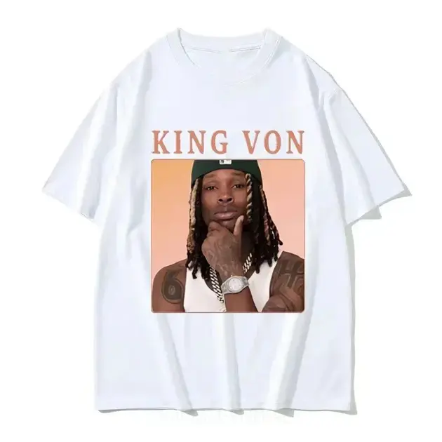 2025 New Rapper K-King Von Vintage Graphic T-Shirt