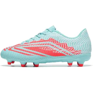 Women's Soccer Cleats for Men Outdoor Rugby Football Shoes Lightweight Withe Lace Sneakers