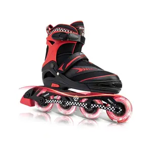Glow In The Dark Adventure Roller Skates Adjustable Light Up Wheels For Thrilling Nighttime Skating Fun