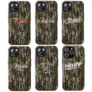 Collection Sitka Waterfowl Hunting Camo Phone Case, Mossy Oak Bottomland Camouflage Aesthetic For iPhone 17 16 Promax 15 14 Plus 13 12 Mini 11 Pro 8 Plus X, Outdoors, Durable Cover, Hunting Gifts