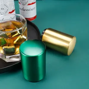 Stainless Steel Press-Button Bottle Opener, Multifunctional Beer Bottle Opener, Creative Bar Tool, Durable and Easy-To-Use, Bottle Cap Opener