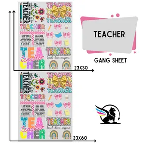 Teacher | Premade DTF Transfer Gang Sheet For Graphic Tees