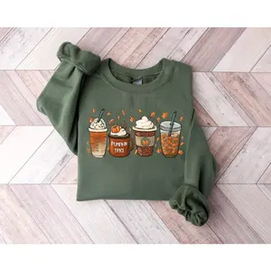 Fall Coffee Sweatshirt, Fall Sweater, Pumpkin Spice Sweatshirt, Cute Fall Sweater, Women’s Fall Sweater, Coffee Sweatshirt, Unisex Plus Size Women’s Wear
