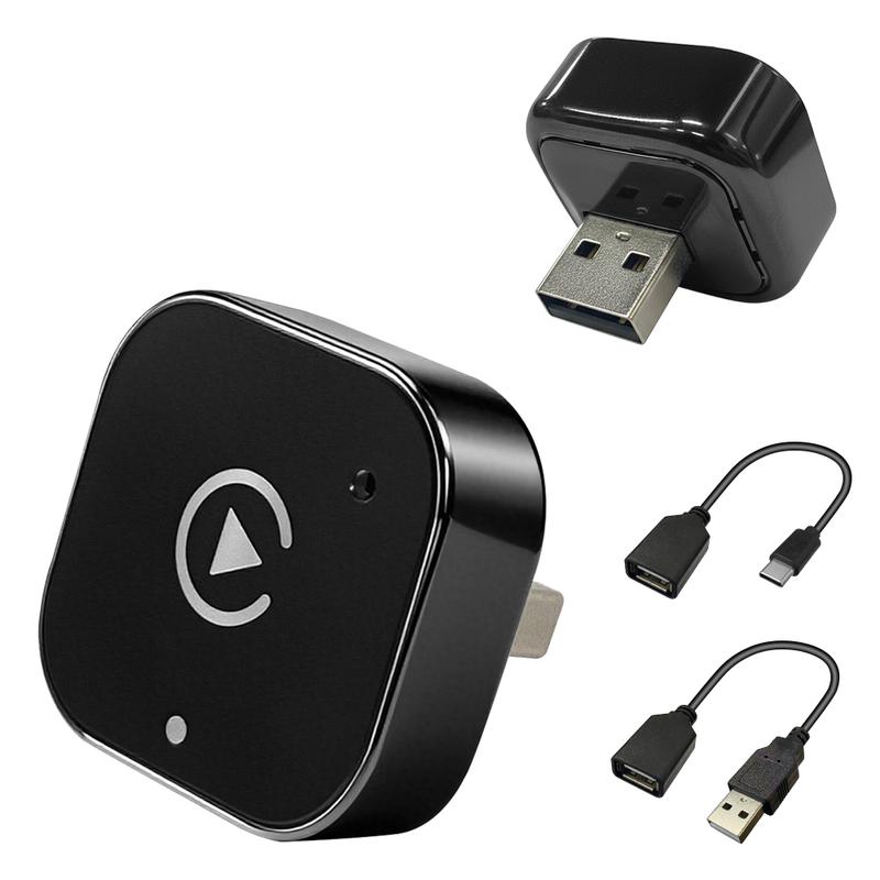 Wireless CarPlay Adapter for CarPlay & Android Auto Converts Wired to Wireless Mini Size with USB-A & USB-C Cables Compatible with iPhone 6+ & Android 11+