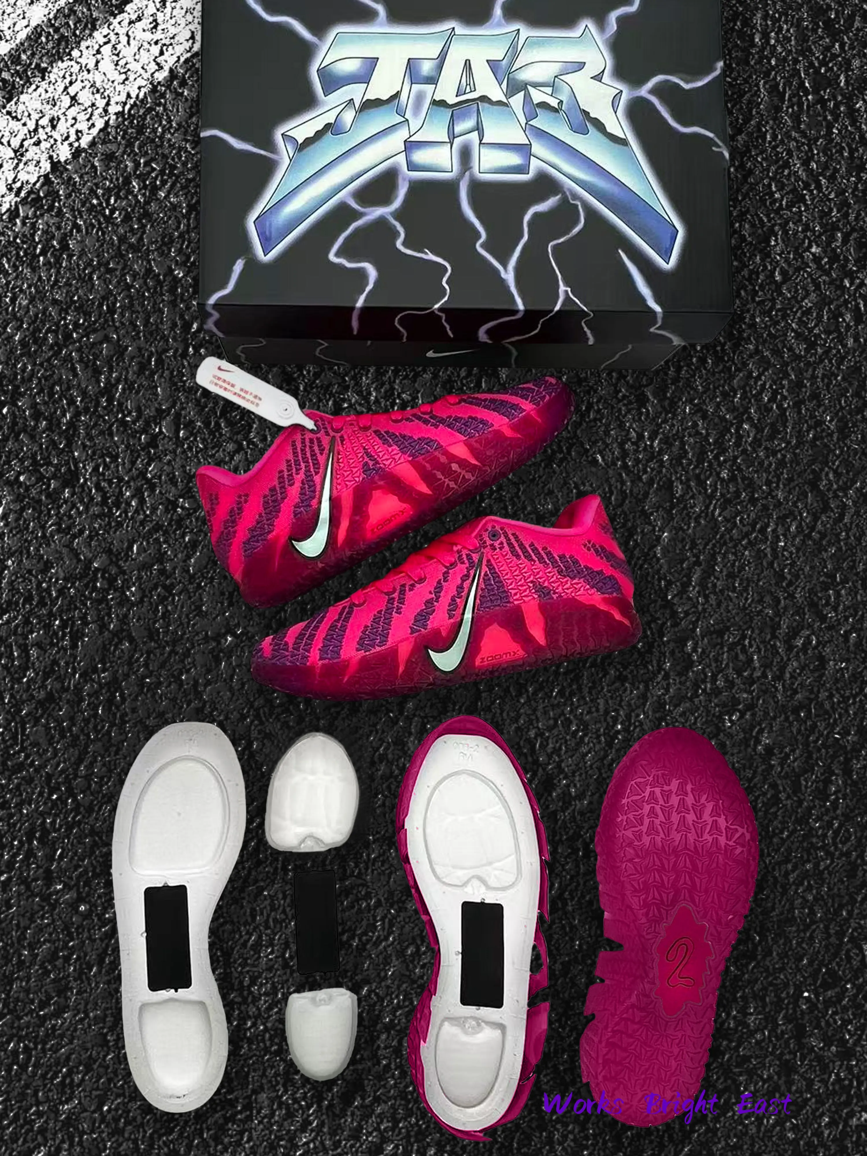 Rose-Purple Gradient Geometric Pattern Basketball Shoes, Cushioned & Slip-Resistant, Ideal for Teens & Active Users