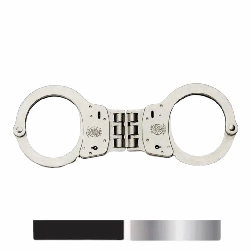Rothco Smith & Wesson Hinged Handcuffs Cosplay - Collector’s Edition, High-quality plain Handcuufs, perfect for display, cosplay, or as a unique gift. “Not for official use.”