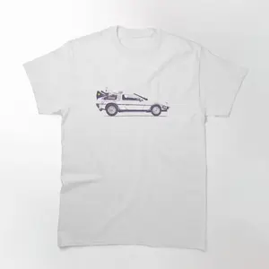 Delorean T-shirt Celebrate Classic Time-Traveling Car from Back to Future with This Retro Design