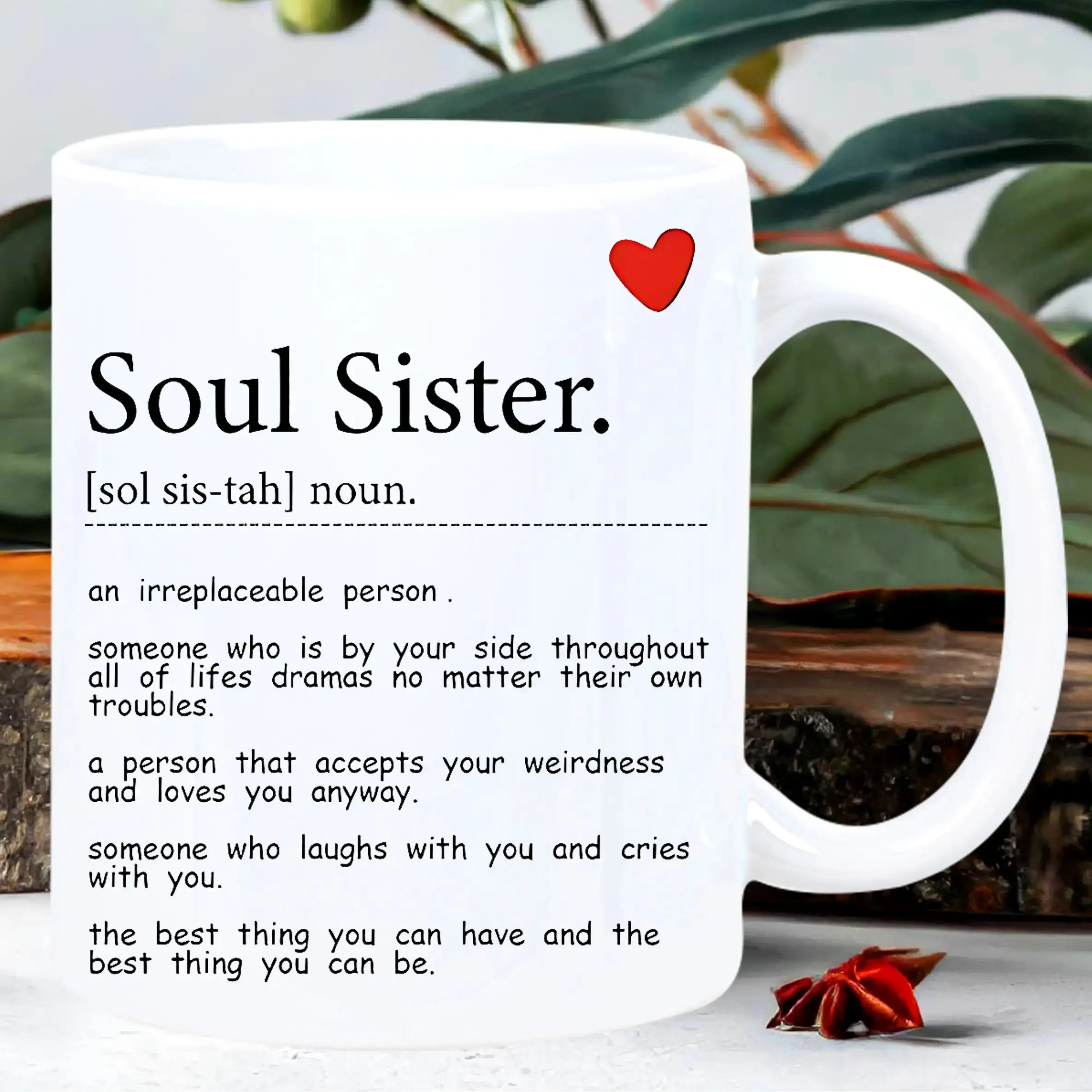 Soul Sister Insulated Ceramic Mug - Perfect for Hot & Cold Drinks, Reusable, Hand Wash Only - Ideal Gift for Birthdays, Holidays, Christmas, New Year, Valentine'S Day