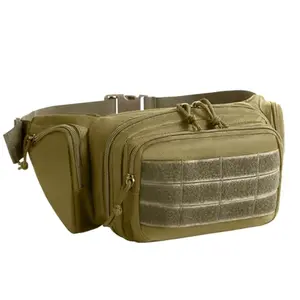 Tactical Fanny Pack for Men 800D Oxford Fabric Adjustable Conceal Carry Large Capacity Black Fanny Pack for Hiking Climbing Fishing Cycling Hunting