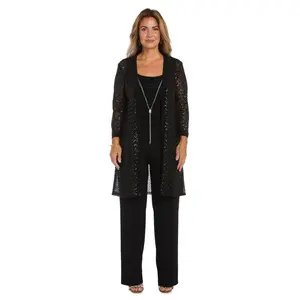 R&M Richards 2450 Formal Sequin Jacket Pant Suit Set