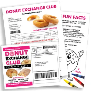 Donut Exchange Club Prank Mailer Joke Gag Sent 100% Anonymously!