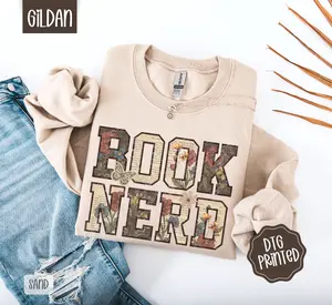Book Nerd Sweatshirt, Trendy Women's Reading Sweater