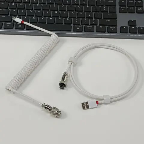 Braided Mechanical Keyboard Cable with, 1 Pack Plug-and-Play Gaming USB Coiled Cable, Computer & Laptop Accessories, Usb Powered Cable