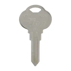 212 MAIN Universal Automotive Key Blank - Hillman KeyKrafter 188 CLB7 Double-Sided for Club Steering Wheel, Pack of 4, Brass Key