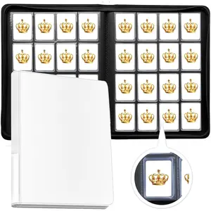 16 Pocket Toploader Binder, Holds 640 Cards, Ringless Design Side-Load Toploaders Holder for 3"x4" Top Loader Trading/Sports Cards Top Loaders (White)