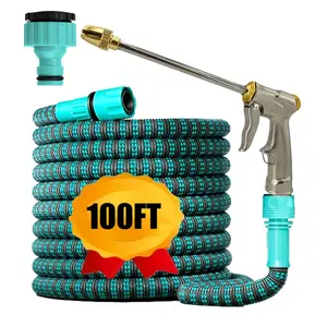 Expandable Magic Garden Hose High Pressure Car Wash Hose Set Outdoor Watering Irrigation Tool Garden Hose 25ft-50ft-75ft-100ft
