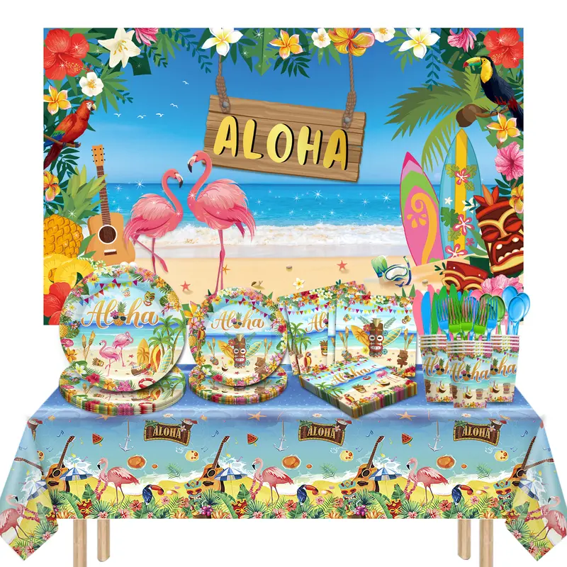 Amazon.com: HEETON 3ct Woodland Plastic Tablecloth Creatures  24 guests Forest Animals Birthday Party Supplies- table cover, backdrop and more display picture 1