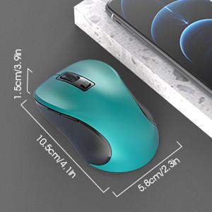 SABLUTE 2.4G Wireless Mouse for Laptop Ergonomic Design with USB Receiver & Type-C Adapter 6 Button Cordless Mouse for Windows Mac PC Notebook(non-bluetooth)