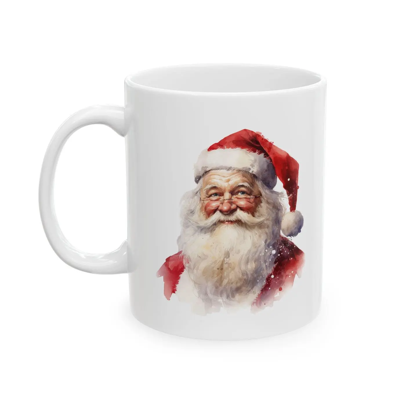 Christmas Santa White Mug with Santa Letter for Kids, Holiday New year Hot Chocolate Cup, Santa Claus Mug, Ho Ho Hoe Festive, Gift for Kids