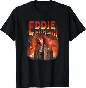 Stranger Things 4 Eddie Munson Portrait T-Shirt Unisex T-Shirt, Full Color