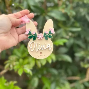 Easter tag, flower crown Easter tag