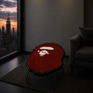 Burgundy Bape Ape wall art table