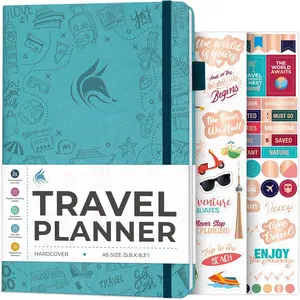 Travel Journal - Itinerary Travel Planner Organizer for Women, Men and Couples, Travel Log Journal, Lasts 5 Trips, A5 (Aquamarine, A5 (5.8" x 8.3"))