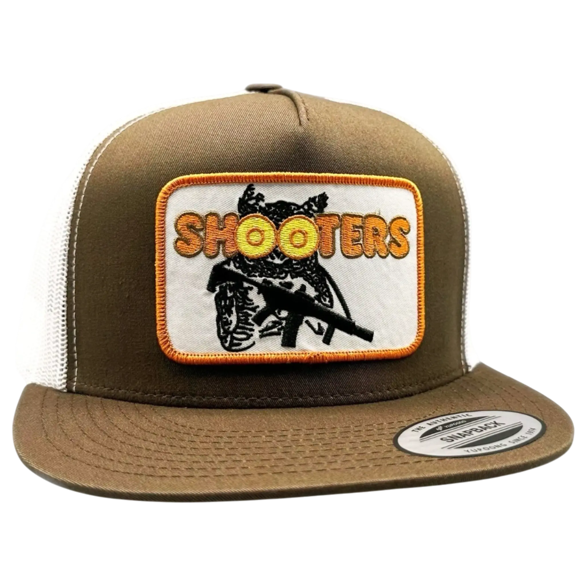 Shooters Vintage Hunting Patch on Snapback Trucker Hat