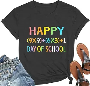 Happy 100 Days of School Shirt for Math Teachers, Funny Math Equation Tee, Cute STEM Mathematics Gift, 100th Day Celebration Outfit