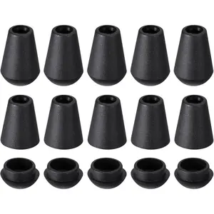 Bell End Stoppers Plastic Cord Rope End Lock Rope Fasteners Toggle Clip with Lid for Drawstring Lanyard Backpack
