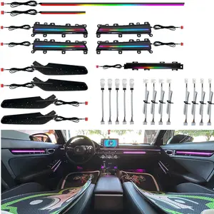 Ambient Lighting Kit for 11th gen Honda Civic，Interior Car Neon Lights for 2022 2023 2024 2025 Civic, Button and APP-Controlled RGB LED Strip Lights Car Door Led