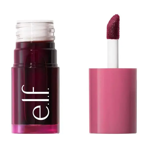 e.l.f. Sheer For It Blush Tint, Multi-Use, Long-Lasting Lip & Cheek Makeup, Creates A Natural Flush Finish, Vegan & Cruelty-Free, Plums Up