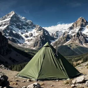 Camping Hot Tent with Wood Stove Jack Winter Teepee Tent 4 Season Backpacking Tent for Survival Hunting Military Fishing