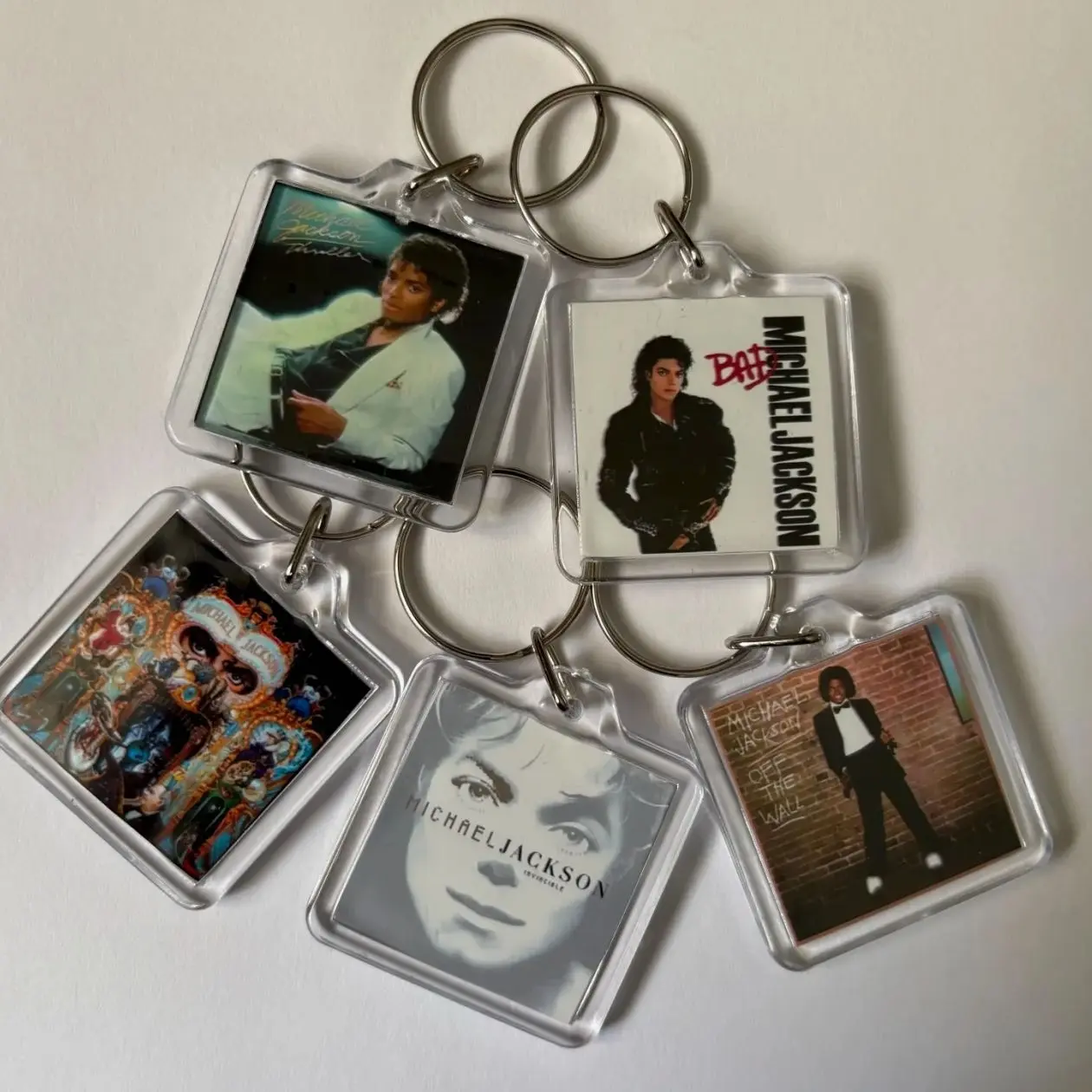 Michael Jackson Album Keychains